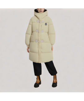 Mid length White Duck Down Jacket