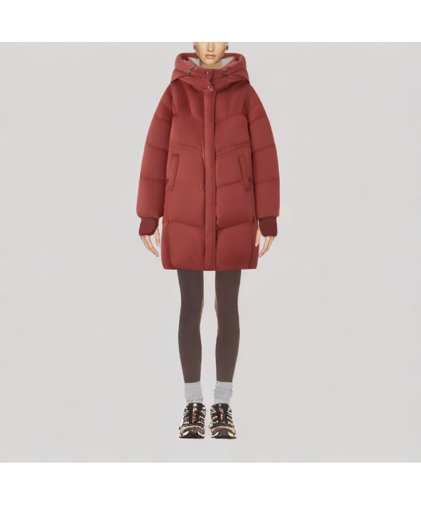 Women's Long Hooded Down Jacket