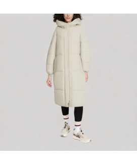 Solid Color Stand Collar Long Down Jacket