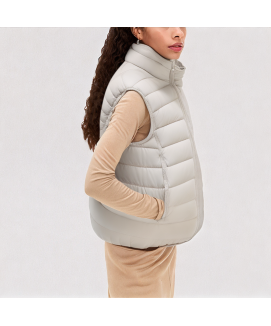 Short Solid Color Down Vest