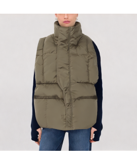 Retro Solid Color Down Vest