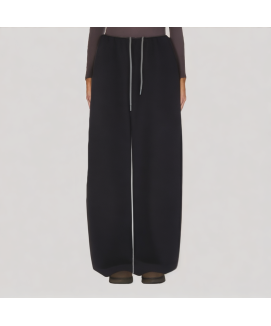 High Waisted Fleece Lined Wide Leg Pants