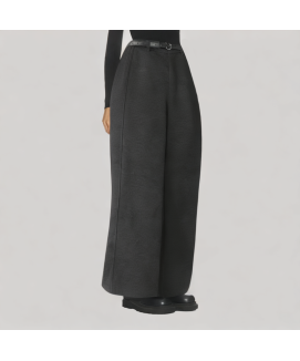 Fleece lined High waisted Wide Leg Pants