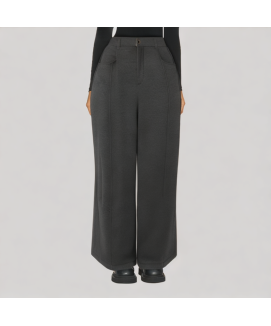 Gray Fleece Lined Winter Casual Pants