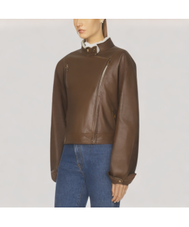 Solid Color PU Leather Short Jacket Solid Color PU Leather Short Jacket