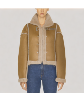 Stand up Collar Lambswool Winter Coat