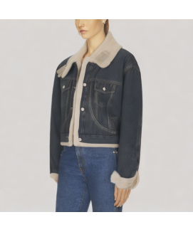 Stand up Collar Fleece Lined Short Jacket Stand up Collar Fleece Lined Short Jacket