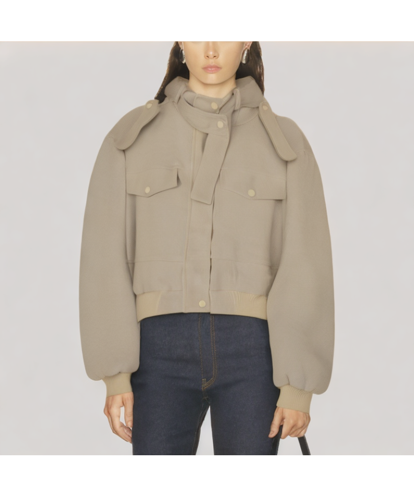 Corduroy Short Stand Collar Jacket