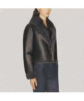 Solid Color Short Lambswool Jacket Solid Color Short Lambswool Jacket