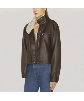 Retro PU Leather Short Jacket Retro PU Leather Short Jacket