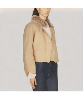 Leopard Print Suede Jacket