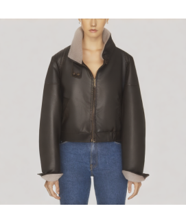 Winter Fleece Lined PU Leather Jacket