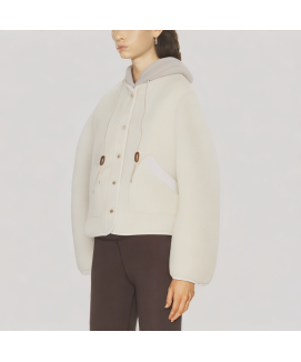 Lambswool Hooded Jacket