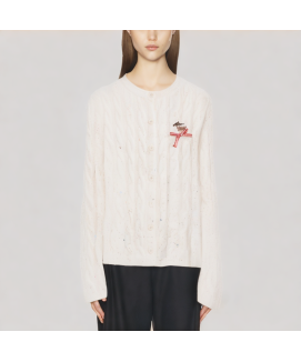 Cable Knit Cropped Sweater