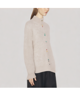 High Neck Knit Cardigan