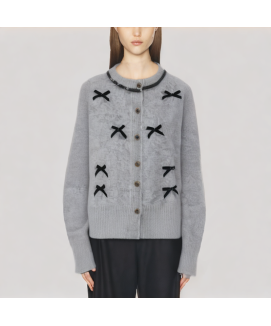 Bow Tie Crew Neck Sweater