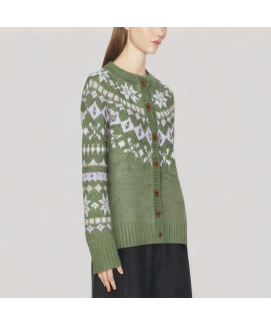 Snowflake Knit Cardigan Sweater Snowflake Knit Cardigan Sweater