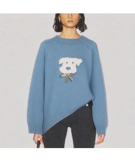 Cute Puppy Jacquard Sweater