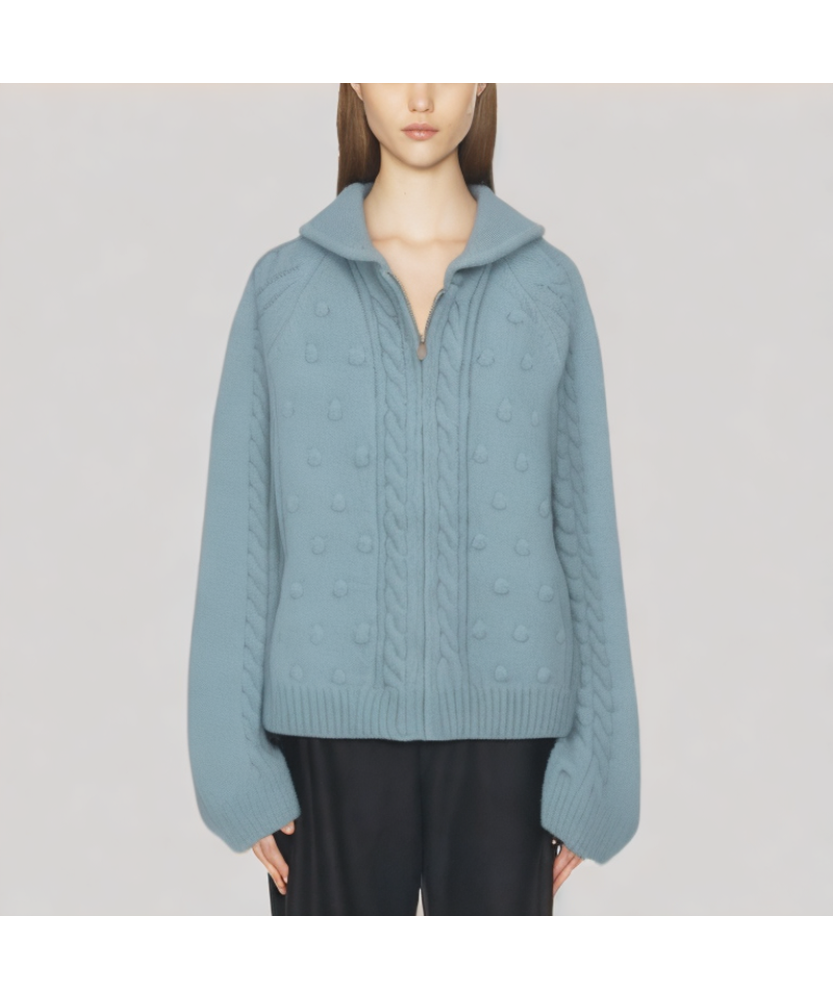 Blue Loose fitting Knit Sweater