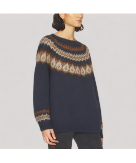 Dark Blue Crew Neck Sweater