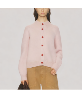 Heart Shaped Knit Cardigan Sweater