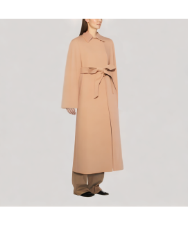 Wrap-Style Long Wool Coat Wrap-Style Long Wool Coat