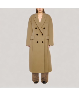 Loose Tie-Waist Wool Coat