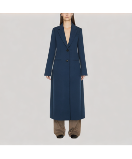 Single-Breasted Wool Coat