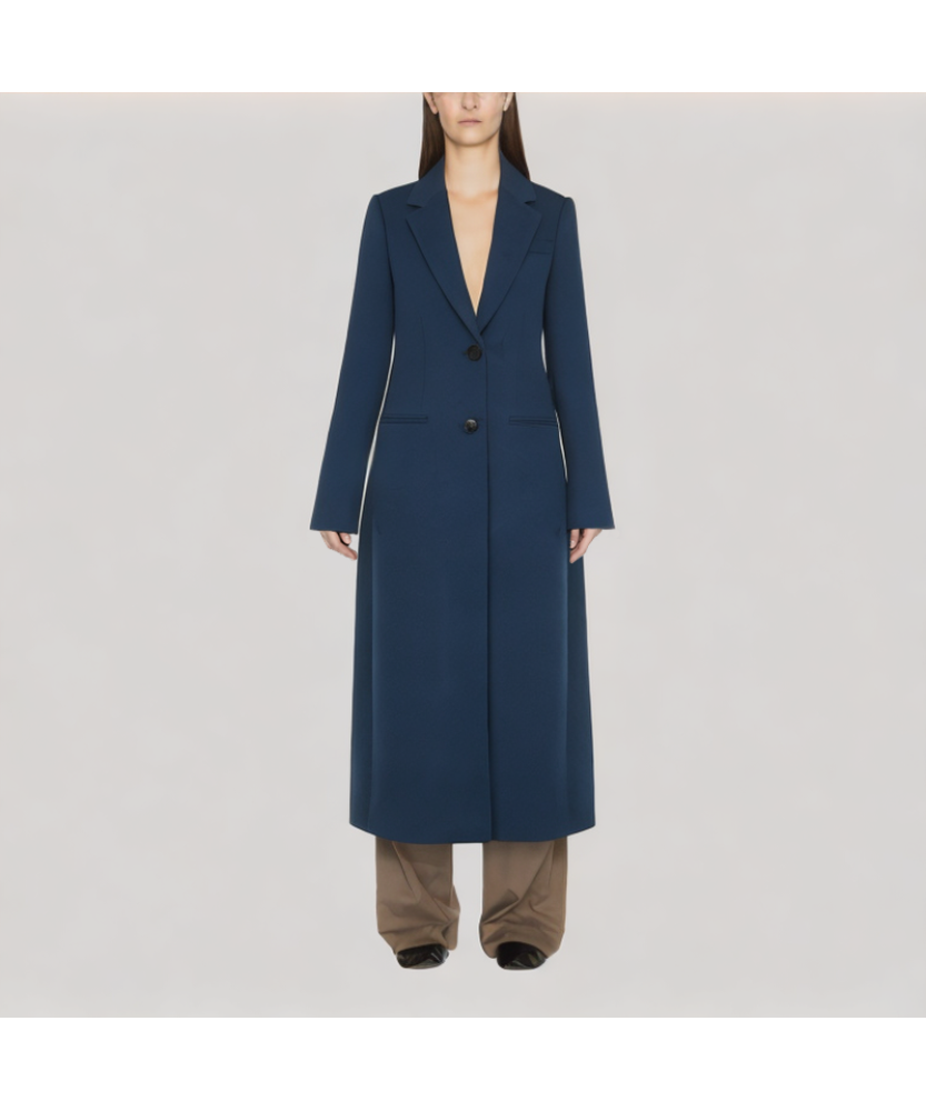 Single-Breasted Wool Coat