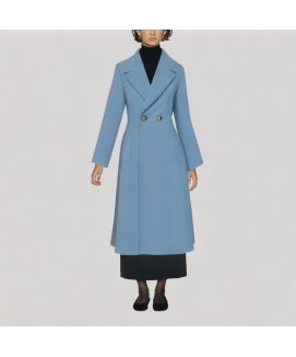 Wool Blend Long Coat