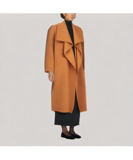 Loose Fitting Overcoat With Large Lapel