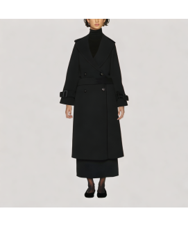 Black cashmere coat