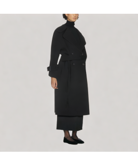 Black cashmere coat