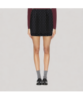 Wool Polka Dot A line Skirt