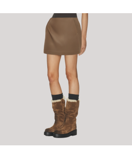 Solid Color Suede A line Skirt Solid Color Suede A line Skirt