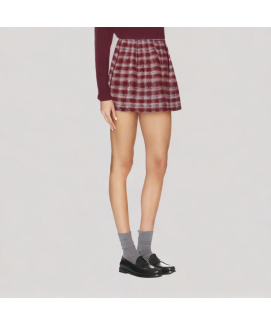 Red Plaid Wool A line Skirt Red Plaid Wool A line Skirt