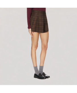 Plaid A line Pleated Skirt Plaid A line Pleated Skirt